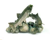 Untitled (Two Salmon a Frog and Rocks)