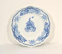 Blue and White Spode Armorial Plate