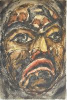 Untitled (red/brown/black mask)