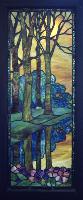 Untitled (Leaded Stained Glass Window; Landscape with Reflection)