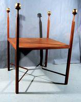 Untitled (Table with Candle Holders and Lamp)