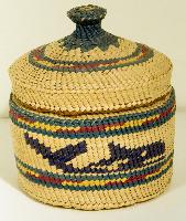 Untitled (Basket with Orca Whale Design and Lid)