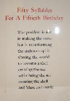 Fifty Syllables for a Fiftieth Birthday