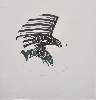 Drum Design Eagle And Salmon