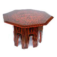 Burmese Octogonal Table on Folding Stand